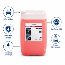 Karcher Cire de Sechage VehiclePro Jet Wax RM 945, Bidon de 20 L, Karcher Kobleo