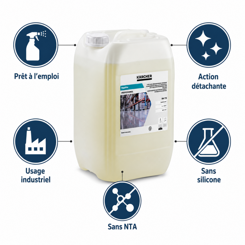 Karcher Detachant Traces de Pneus FloorPro RM 776 Bidon de 20 L, Karcher Kobleo