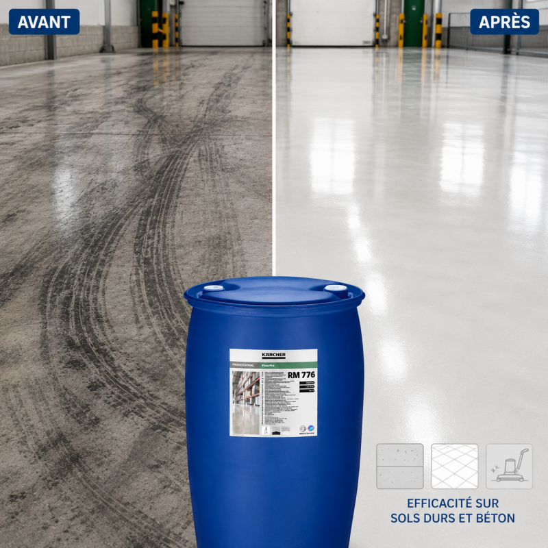Karcher Detachant Traces de Pneus FloorPro RM 776 Bidon de 200 L, Karcher Kobleo