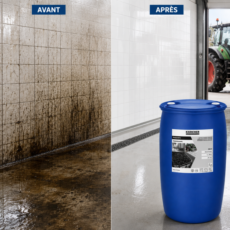Karcher Detergent Actif PressurePro RM 81 Alcalin Bidon de 200 L, Karcher Kobleo
