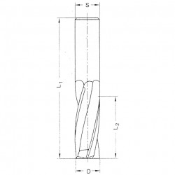 Leman Fraise Defonceuse Carbure D. 12 mm LU. 52 mm, Leman Kobleo