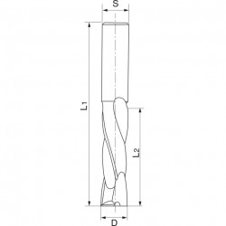 Leman Fraise Defonceuse Carbure D. 12 mm LU. 42 mm, Leman Kobleo