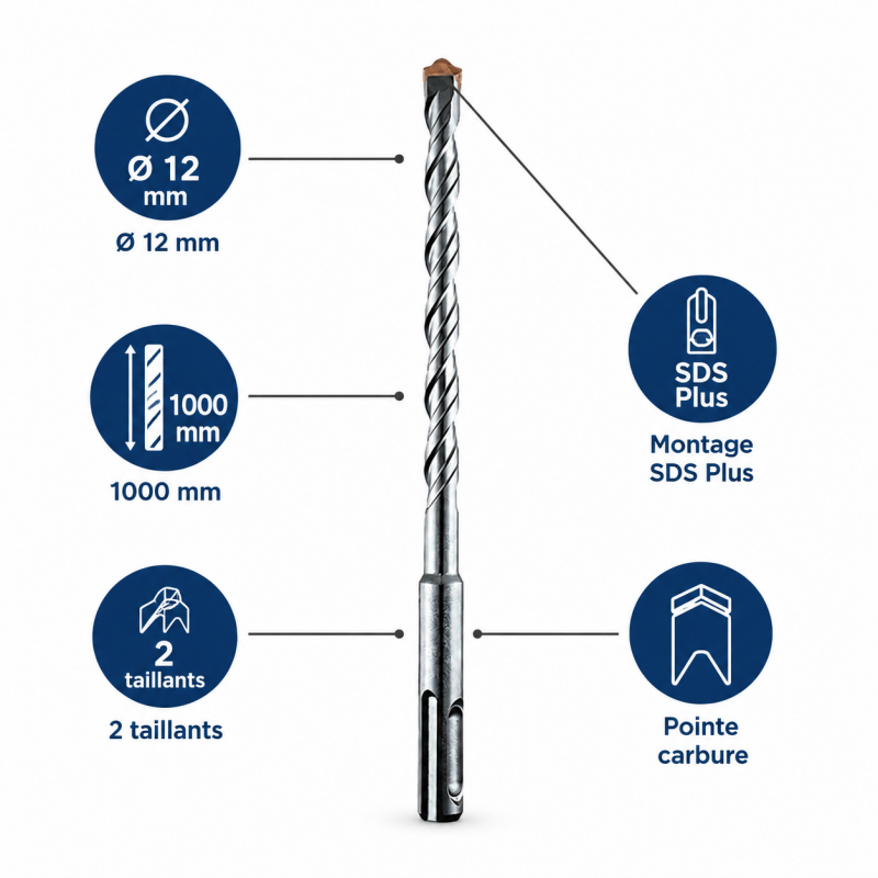 Leman Foret SDS Plus 2T D12 L1000 LEMAN Kobleo