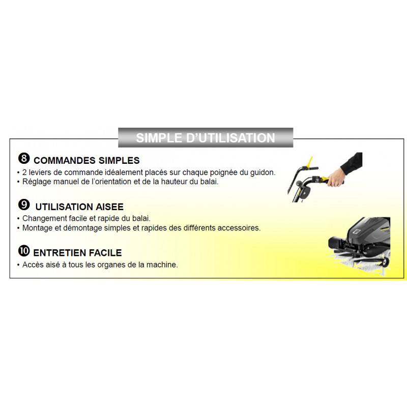 Karcher Balayeuse multifonction autotractée 26KW 35 CV 800MM 1680 m²/h KM 80 W Kobleo Karcher Balayeuse multifonction autotractée 26KW 35 CV 800MM 1680 m²/h KM 80 W Kobleo