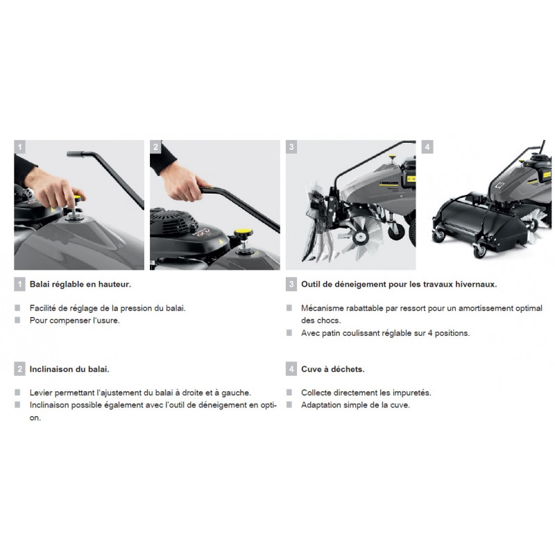 Karcher Balayeuse multifonction autotractée 26KW 35 CV 800MM 1680 m²/h KM 80 W Kobleo Karcher Balayeuse multifonction autotractée 26KW 35 CV 800MM 1680 m²/h KM 80 W Kobleo