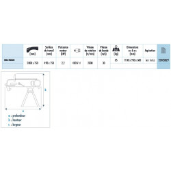 Sidamo Ponceuse A Bande 2,2 Kw 2000 X 150 Bg 1503 Sidamo Kobleo