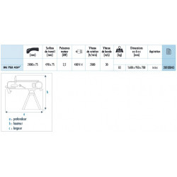 Sidamo Ponceuse A Bande Sur Socle 2200w 75x2000 Mm Bg 753 Asp Kobleo