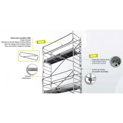 Duarib Echafaudage roulant aluminium Long 205 m Haut plancher 290 m Docker2 8 Duarib Kobleo