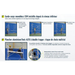 Duarib Echafaudage roulant aluminium Long 205 m Haut plancher 290 m Docker2 8 Duarib Kobleo