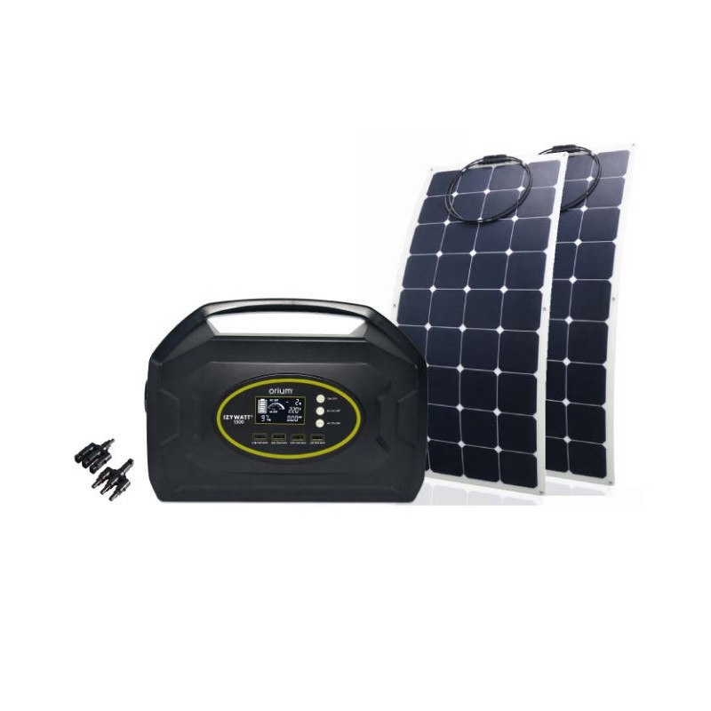 Orium Pack station d'énergie Izywatt 1500 et 2 panneaux solaires souple 120W Kobleo