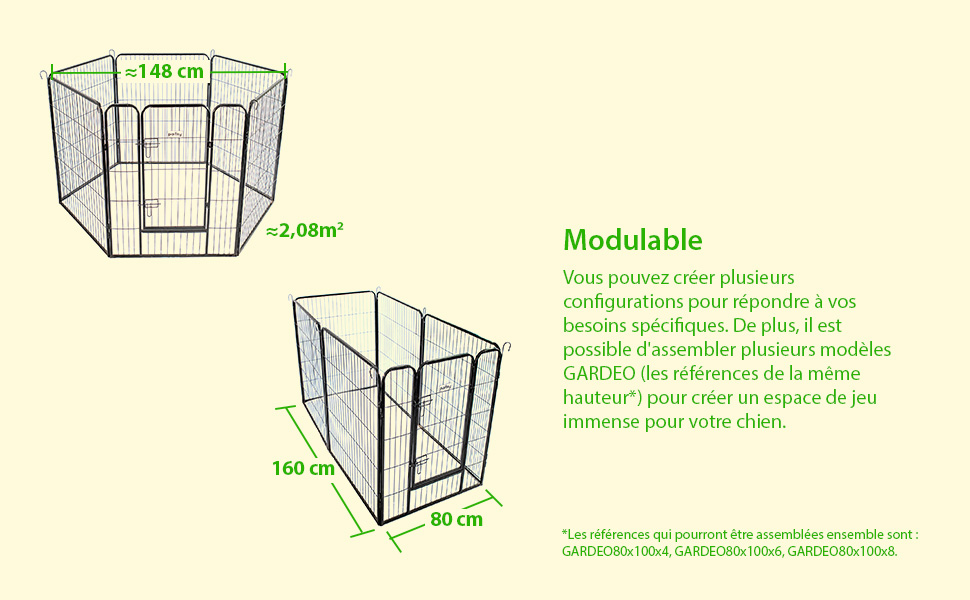 parc pour chien modulable