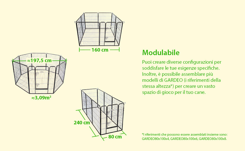 Recinto per cani, cuccioli e conigli GARDEO