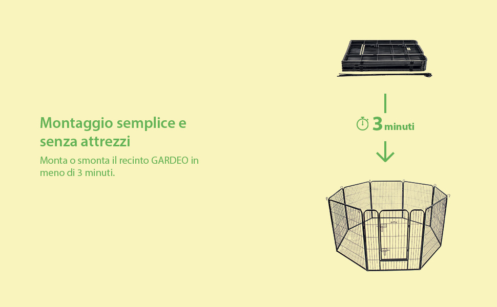 Recinto per cani, cuccioli e conigli GARDEO