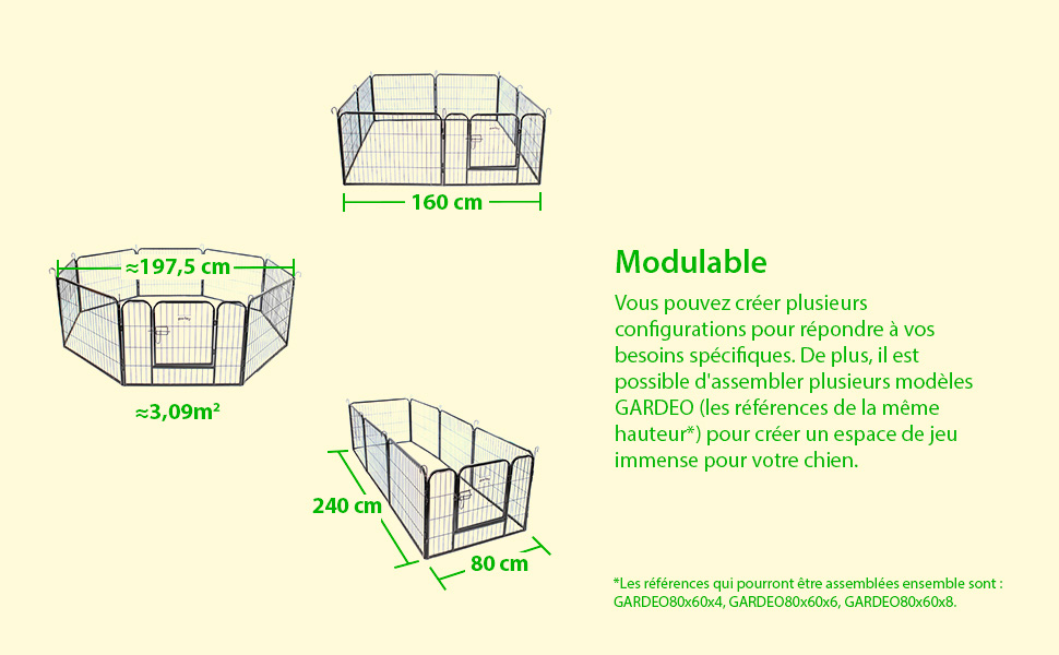 Parc Enclos pour chien chiot et lapin modulable