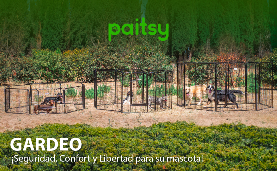 Parque para perros, cachorros y conejos GARDEO